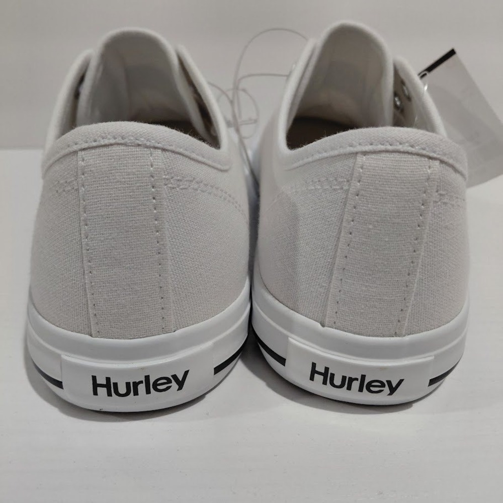Hurley Chloe Womens White Slip On Canvas Sneakers Shoes Laceless 6.5M NEW - Picture 8 of 12
